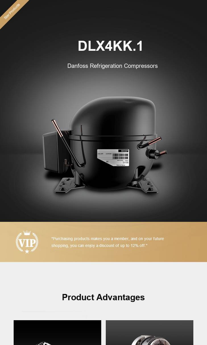 Danfoss Compressor DLX4KK.1, technical parameters pdf, structure diagram